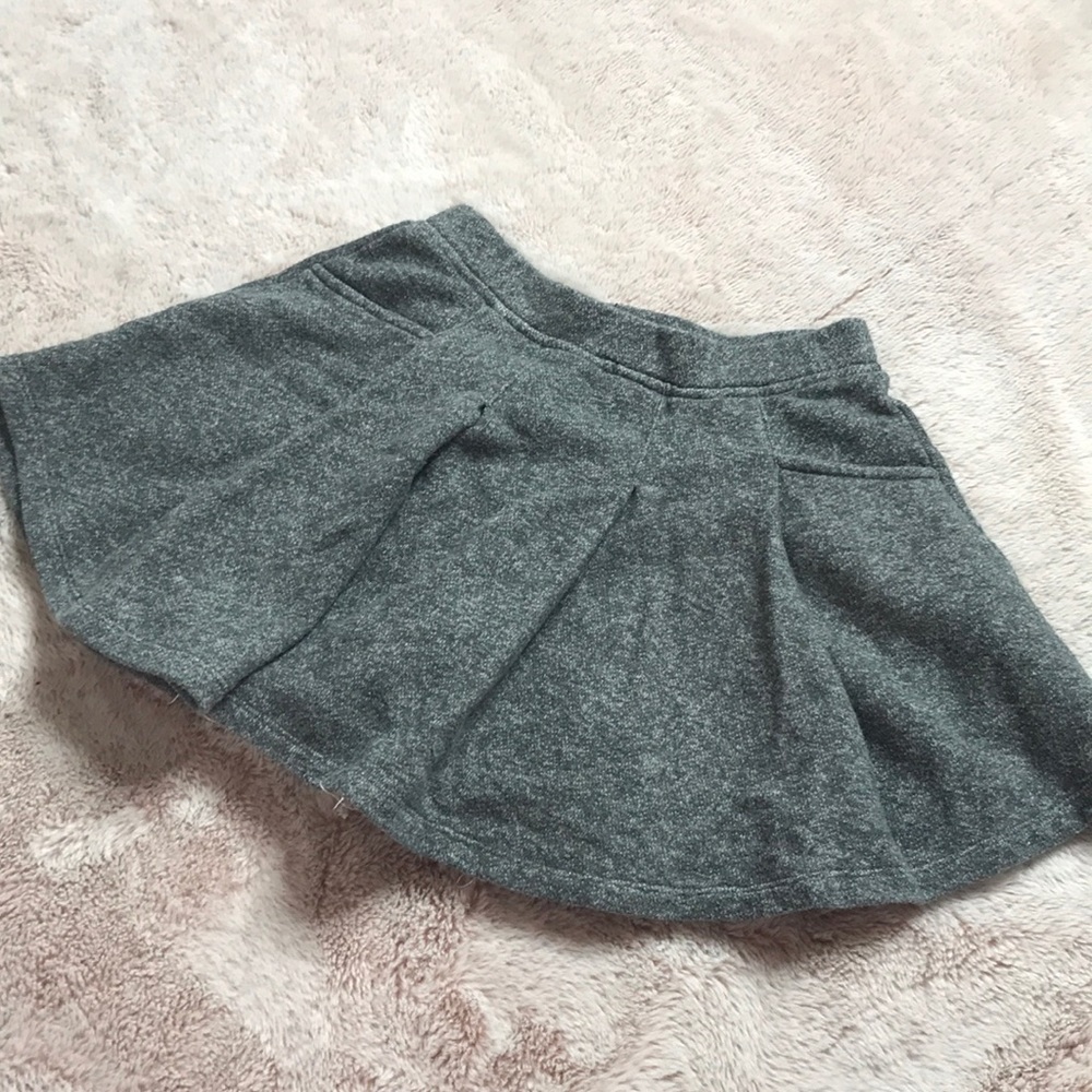 Gray and black skirt